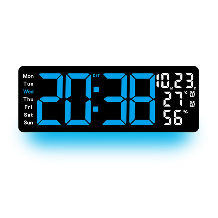 Digital Multi-Function Alarm Clock with Color LED Display Bowlift