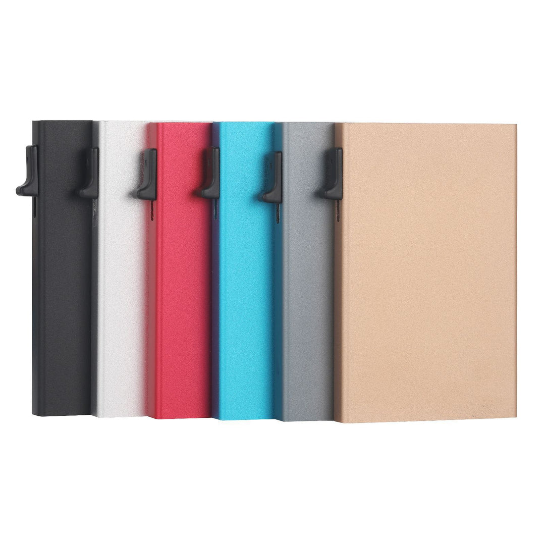 Slim RFID Blocking Aluminum Business Card Wallet With Pull Tab Bowlift