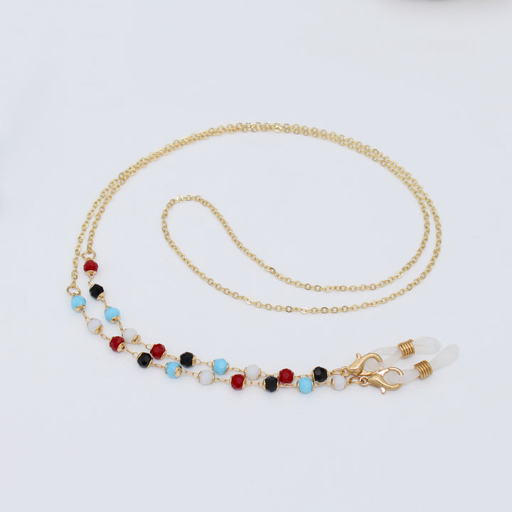 Luxe Crystal-Embellished Eyewear Chain Bowlift