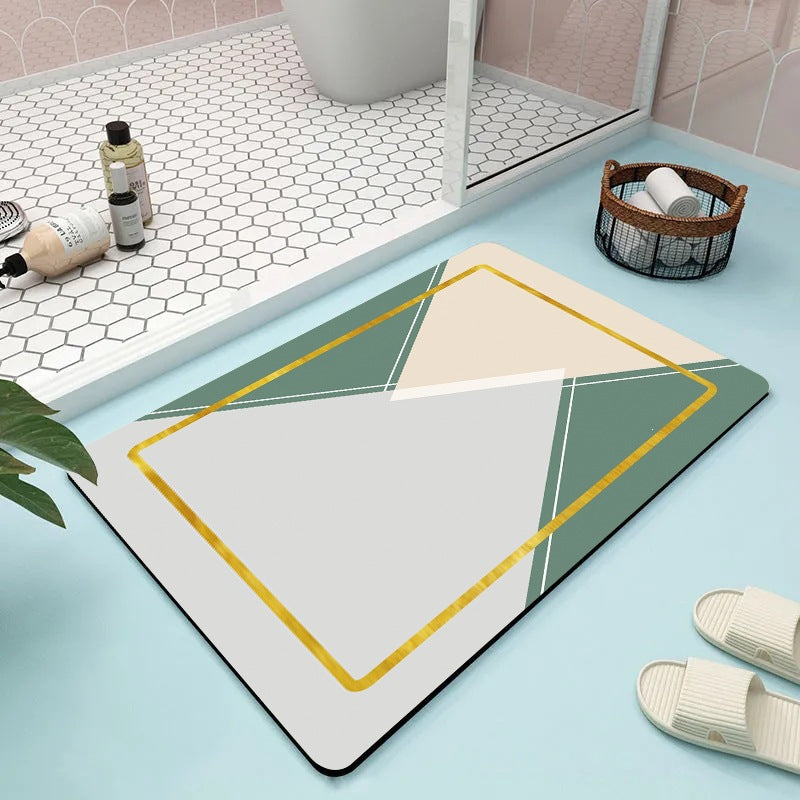 Abstract Floral Bathroom Mat