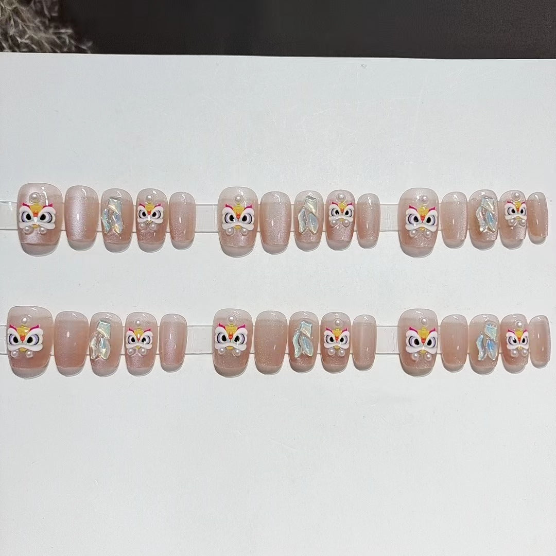 Designer Butterfly-Themed Press-On Nail Set Bowlift