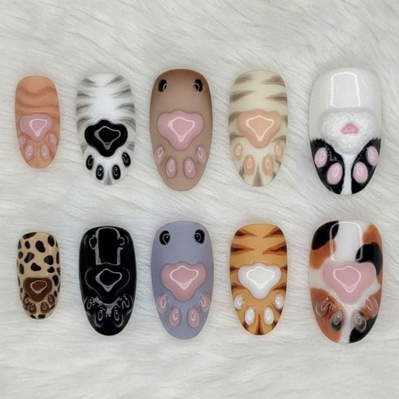 Playful Patterned Press-On Nail Art Set Bowlift
