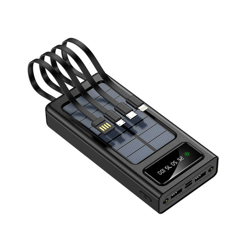 Solar-powered power bank with multifunctional connection and digital display Bowlift