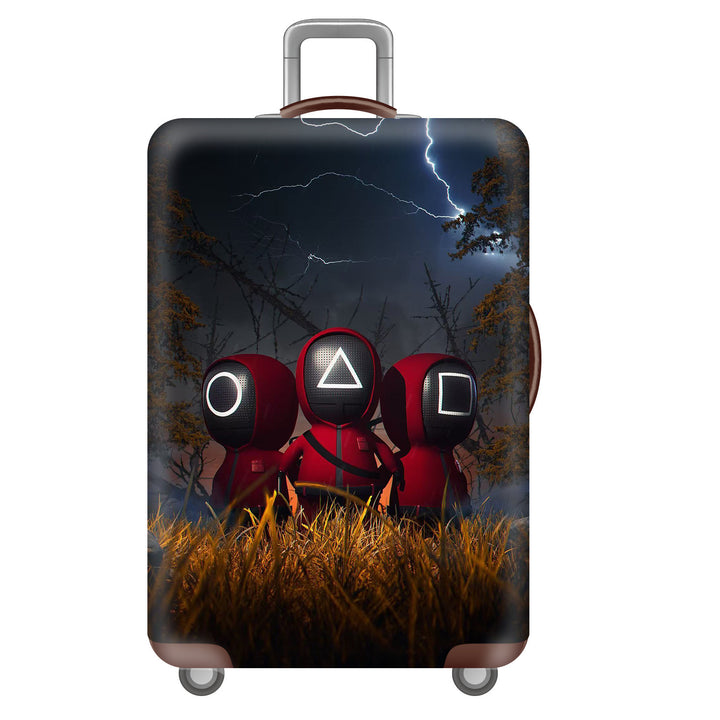 Unisex Hard Shell Suitcase with Creative Travel Motif Bowlift