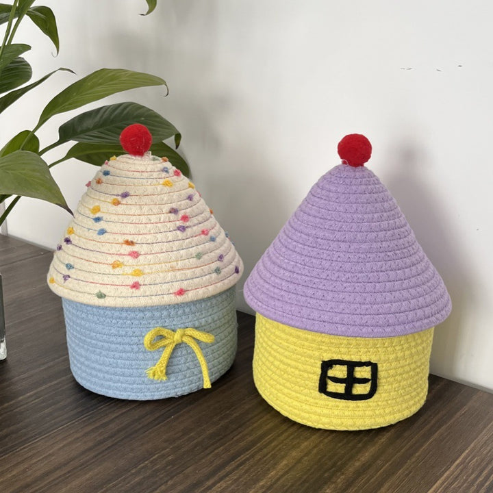 Women Unconventional Storage Basket in House Shape Bowlift