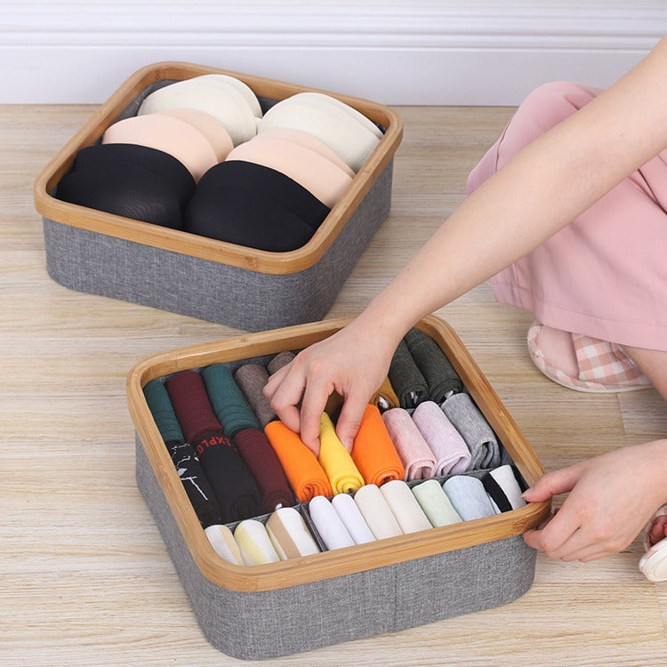 Practical storage basket with compartments Bowlift