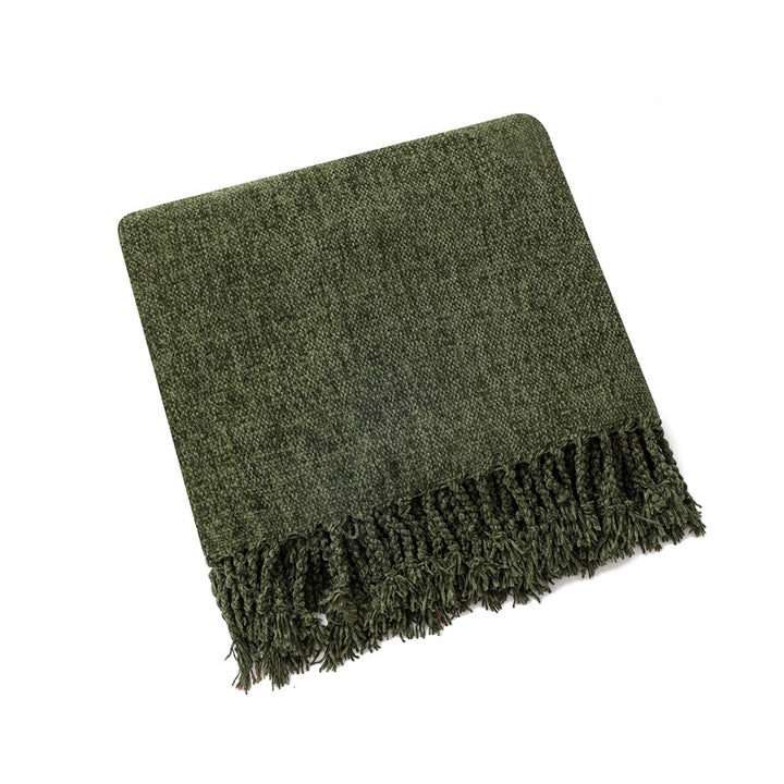 Ladies elegant and stylish couch blanket with fringes Bowlift