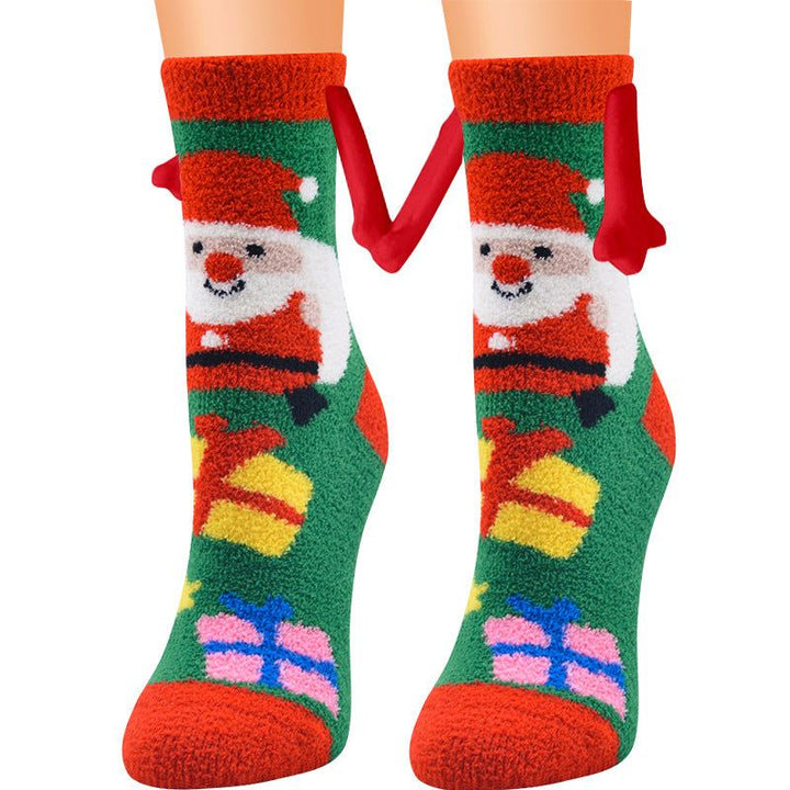 BowLift | Christmas Supplies Coral Fleece Tube Socks Warm Slipper Bed Socks Winter Soft Warm Slipper