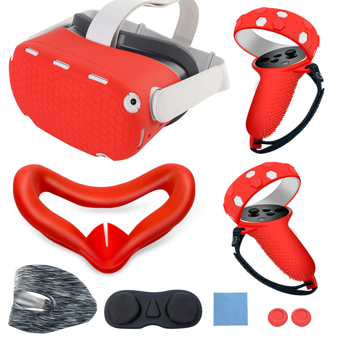 VR headset with ergonomic holding bracket and protective cover Bowlift