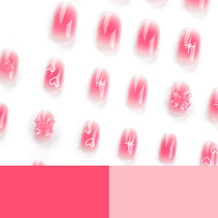 Artificial Nail Art with Romantic Design Bowlift