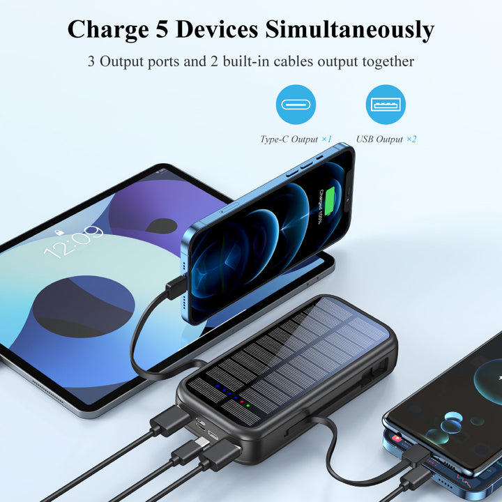 Solar-powered power bank with integrated fast charging function Bowlift