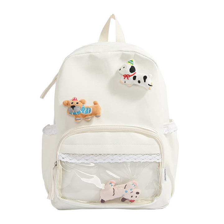 Cute Animal-Themed Embroidered Backpack Bowlift