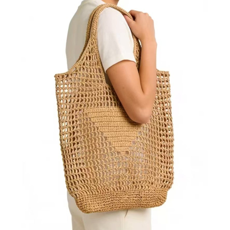 Hand-knotted net tote bag Bowlift