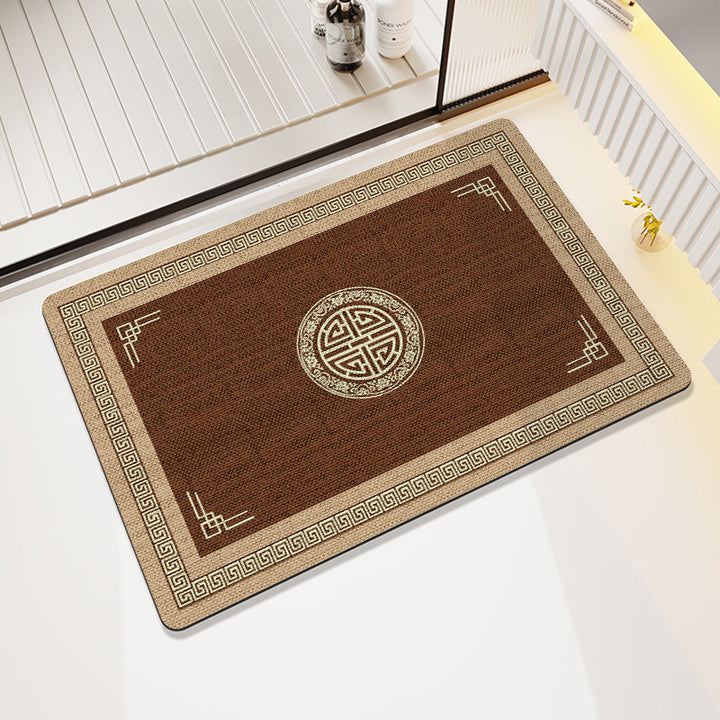 Elegant Geometric Bathroom Mat Bowlift