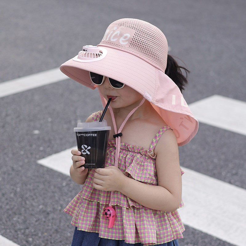 Child-Sun-Protective-Hat with Neck Protection, Breathable Mesh and Adjustable Chin Strap Bowlift