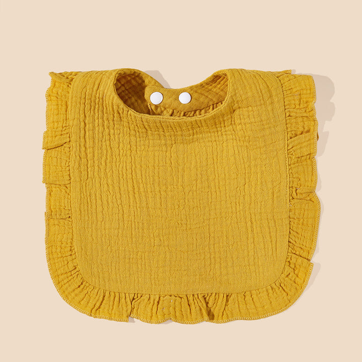 Soft Ruffled Muslin Baby Bib Bowlift