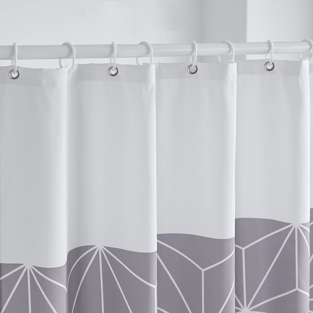 Modern Geometric Pattern Shower Curtain Bowlift