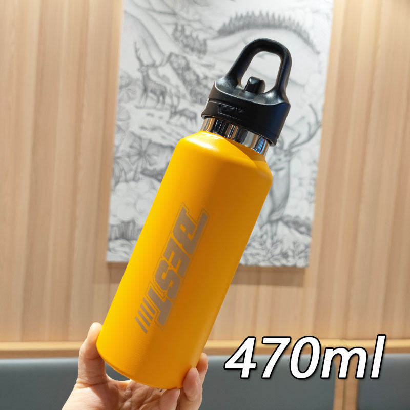 Women's sustainable stainless steel water bottle with leak-proof lid and handle Bowlift