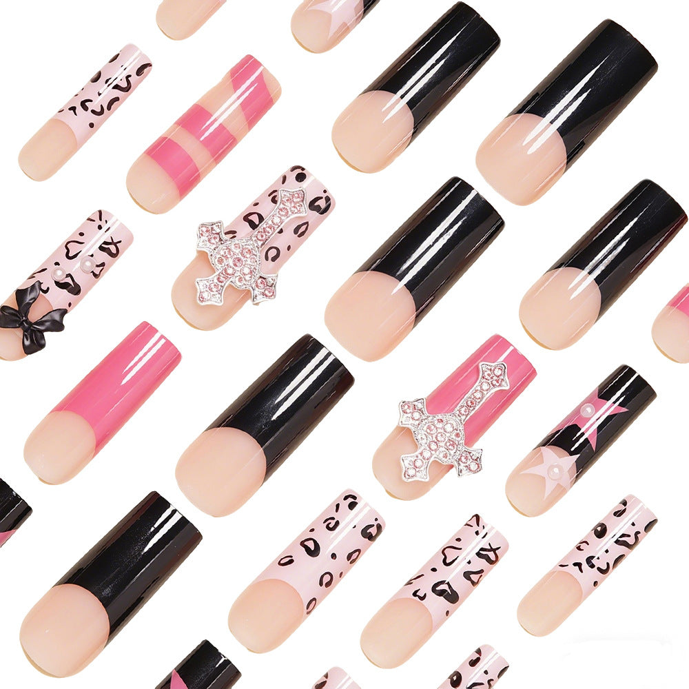 Decorative Cross and Bow Nail Art Bowlift