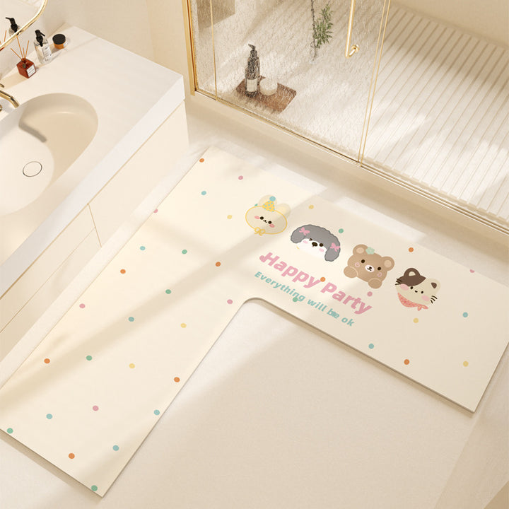Non-Slip Colorful Bathroom Mat Bowlift