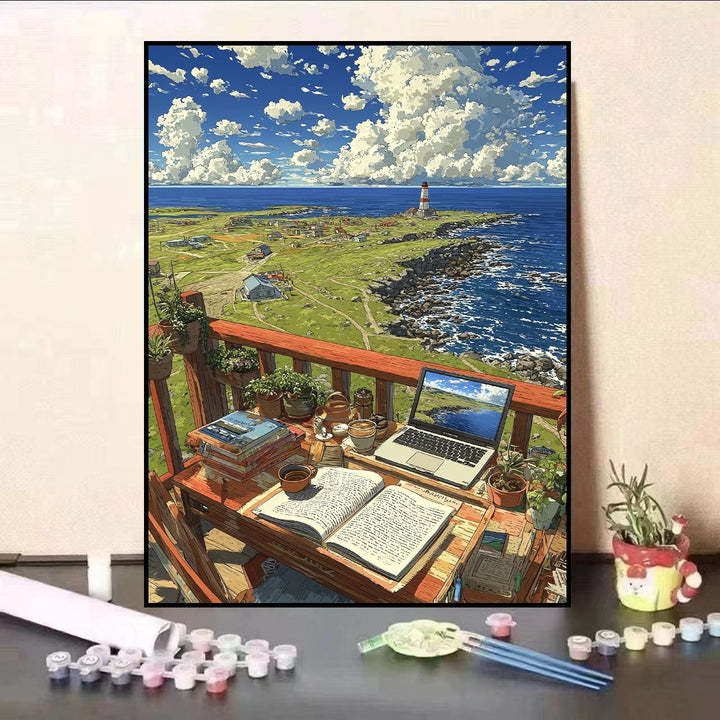 Scenic Balcony Canvas Art Print Bowlift