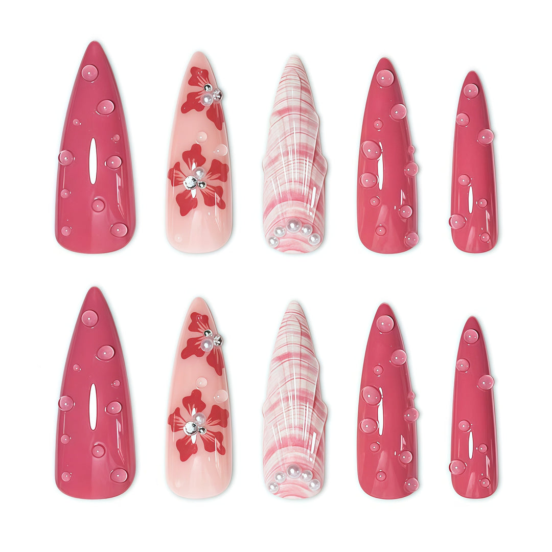 Floral Art Nail Extensions Bowlift