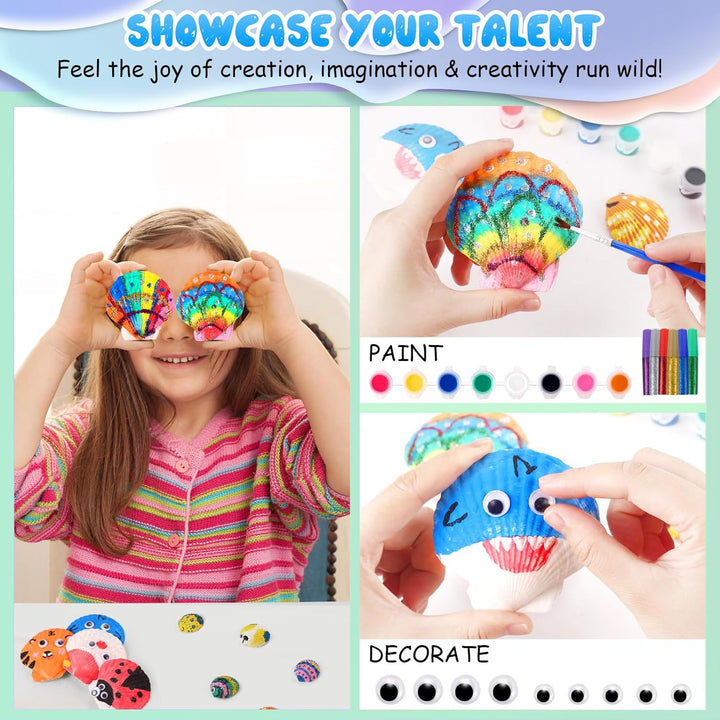 Unisex Creative Craft Set with Shells and Colors Bowlift