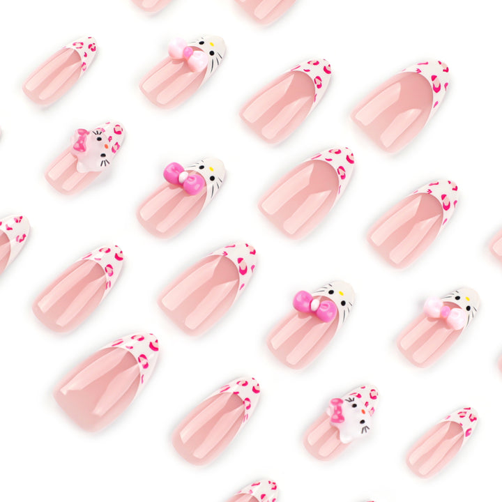 Artful Nail Extensions with Cute Motif Accents Bowlift