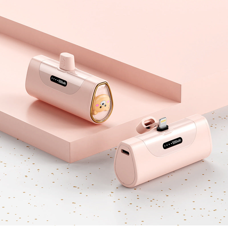 Funny power bank with integrated animal figure Bowlift