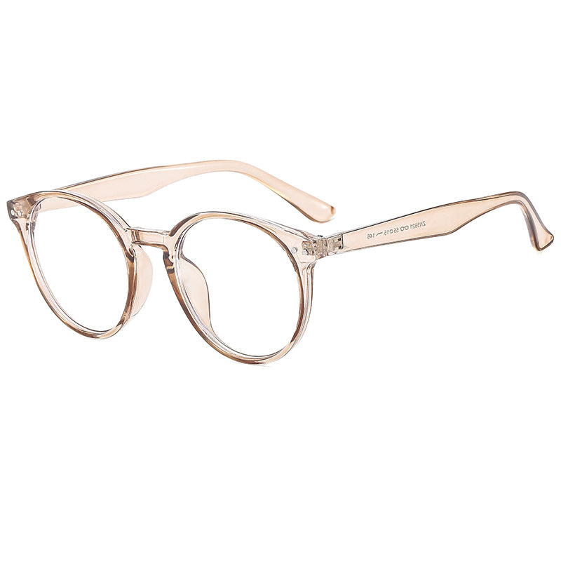 Women's fashionable round sunglasses with transparent frame and UV protection Bowlift