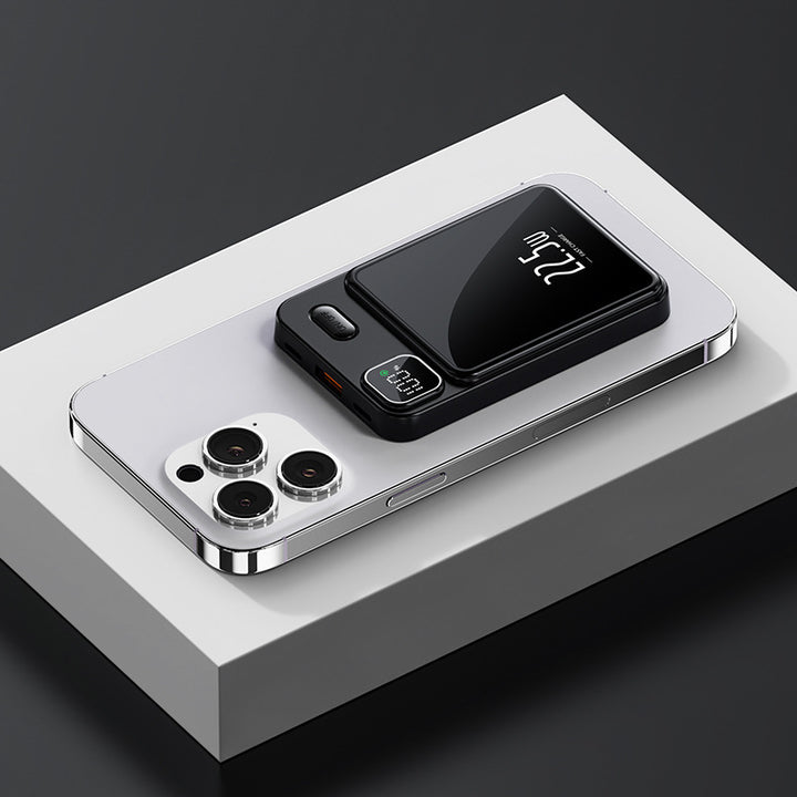 Portable power bank with wireless charging function and intelligent LED display Bowlift