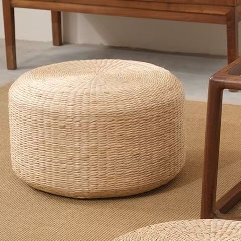 Handcrafted Natural Fiber Pouf Bowlift