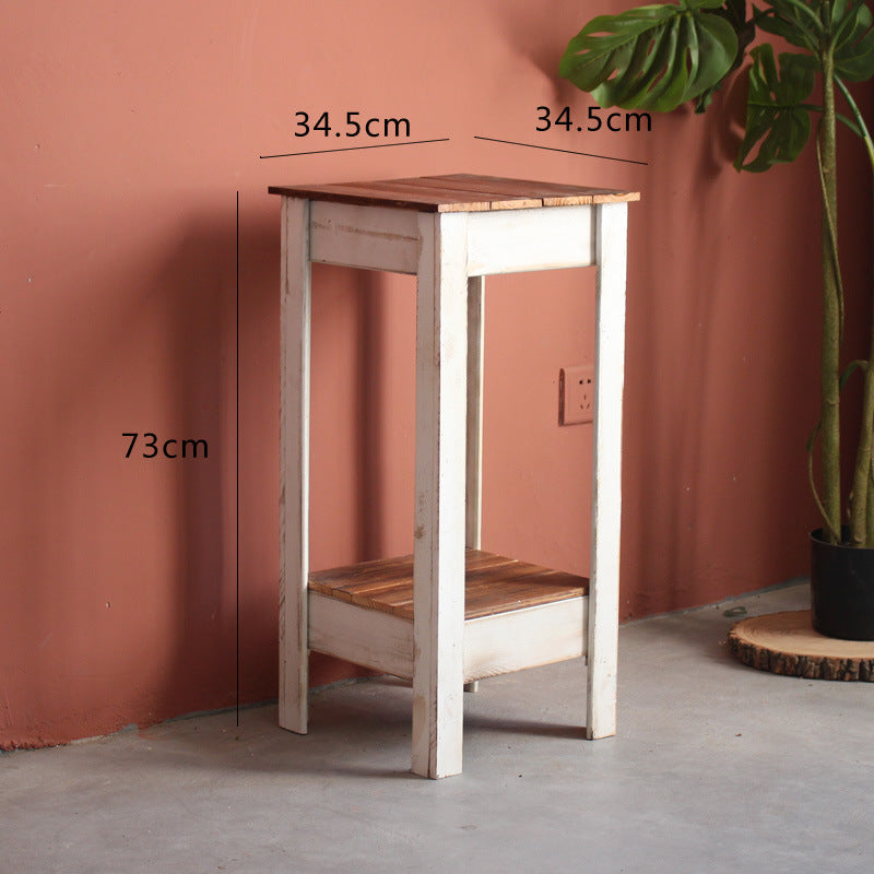 Handmade side table made of solid wood Bowlift