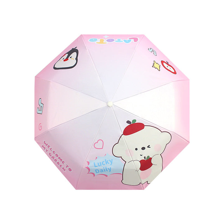 Women's Folding Umbrella with Playful Design Bowlift