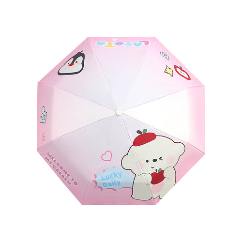 Women's Folding Umbrella with Playful Design Bowlift