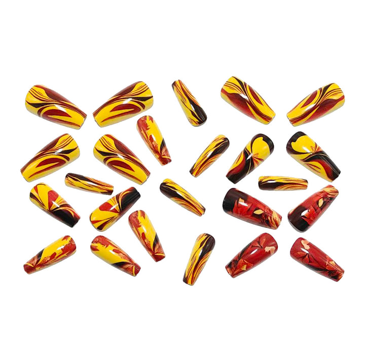 Artificial Nails in Elegant Autumn Design Bowlift