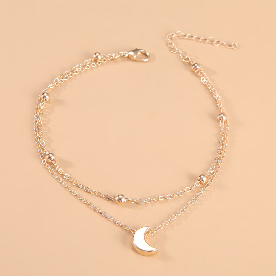 Celestial Moon Charm Anklet Bowlift