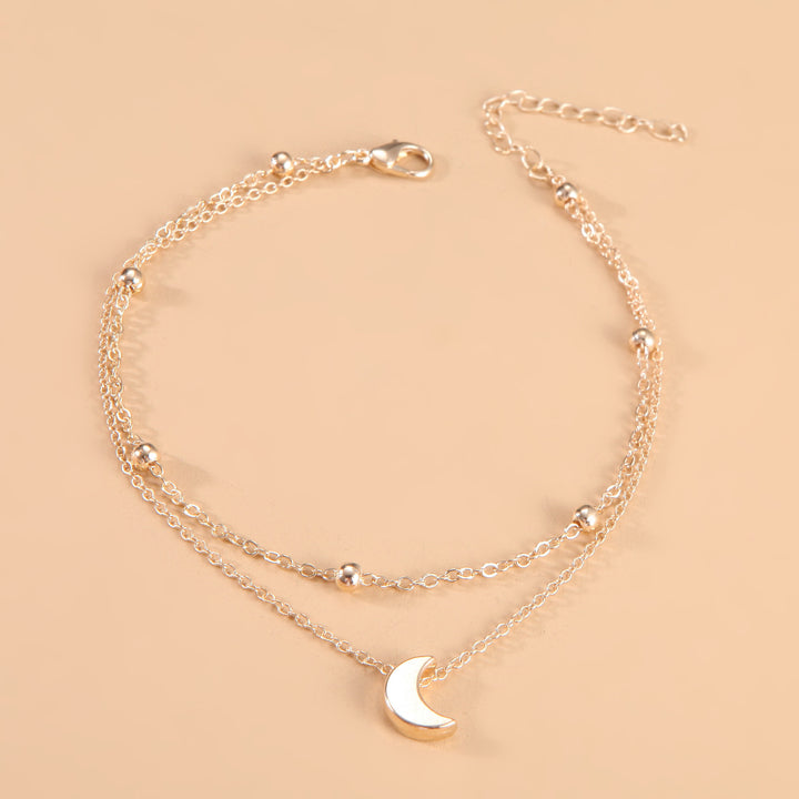 Celestial Moon Charm Anklet Bowlift