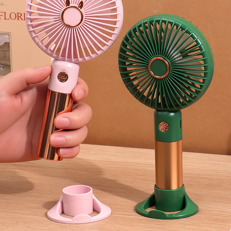 Ladies Portable Mini Fan with Swiveling Head Bowlift