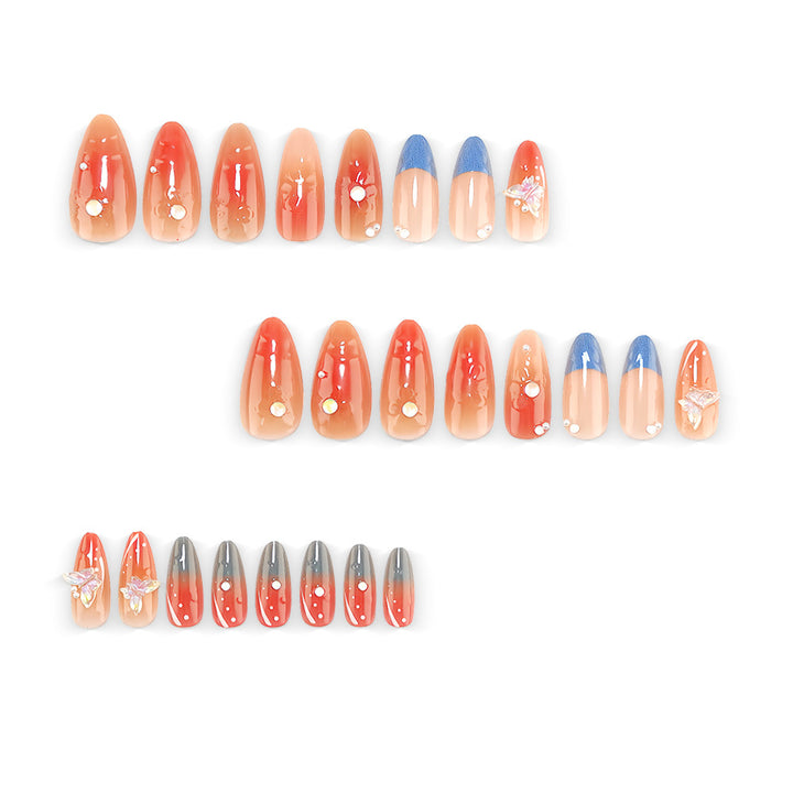 Artificial nails with intricate jewelry details Bowlift