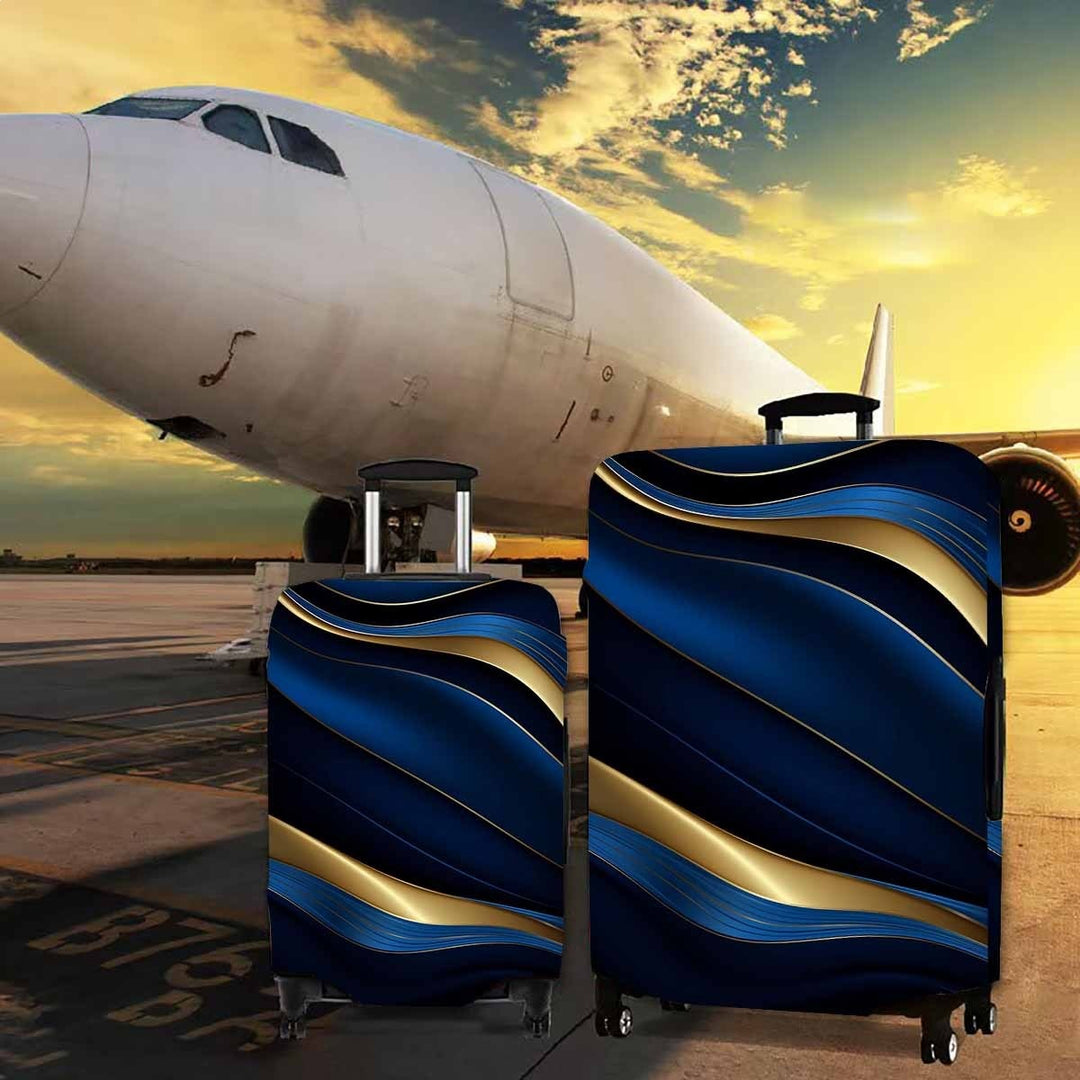 Hard Shell Rolling Luggage with Elegant Wave Design Bowlift