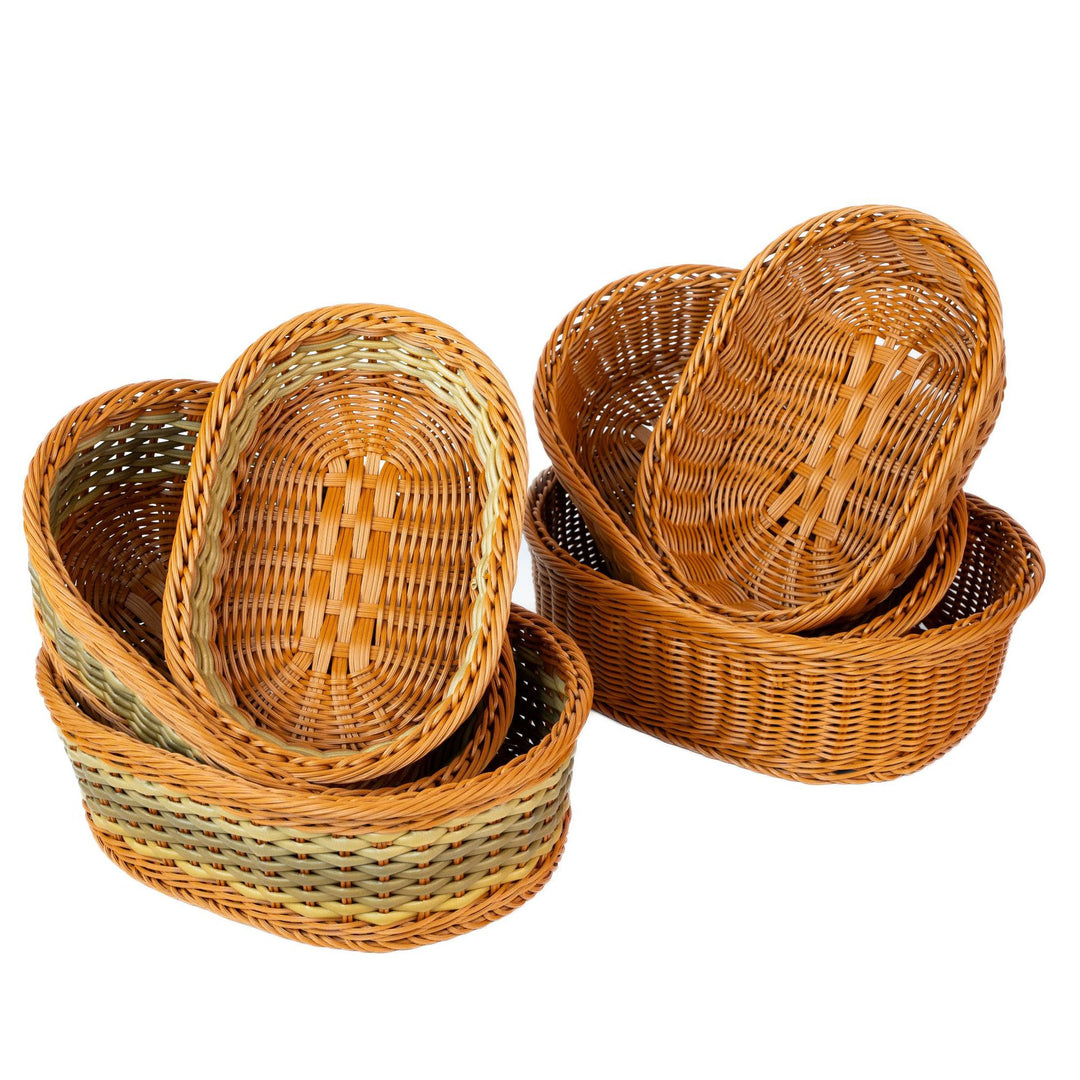 Women's Oval Willow Basket Set with Handwoven Details Bowlift