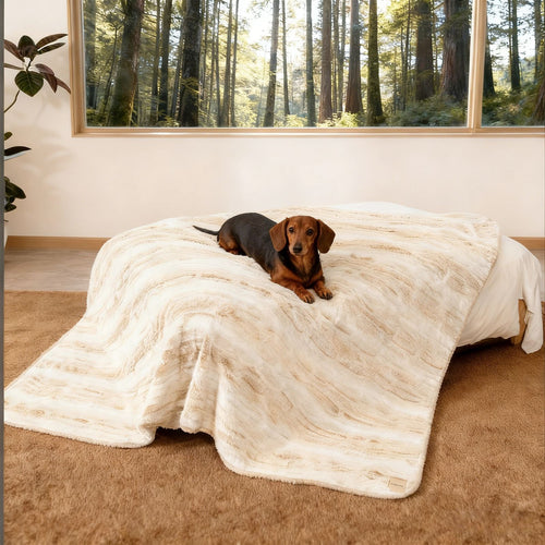 Plush dog Throw Blanket