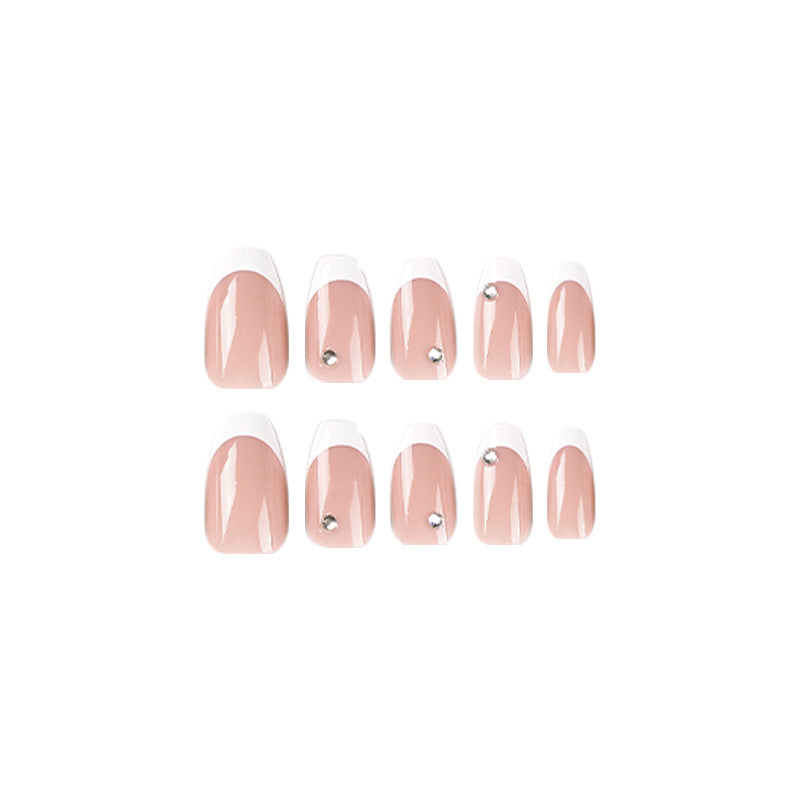 Glamorous artificial nails with French manicure Bowlift