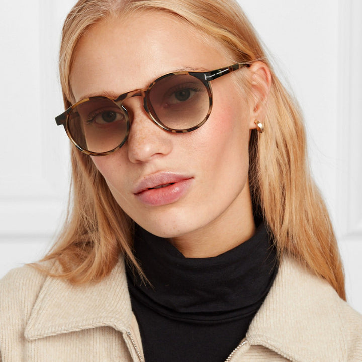 Women's fashionable round sunglasses with elegant plastic frame Bowlift