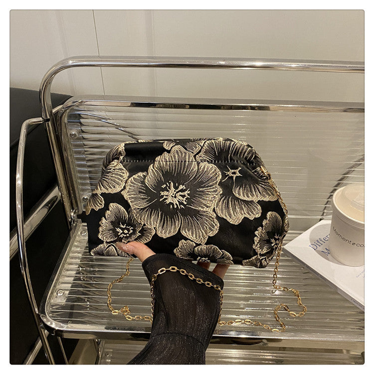 Embroidered Evening Clutch Bowlift