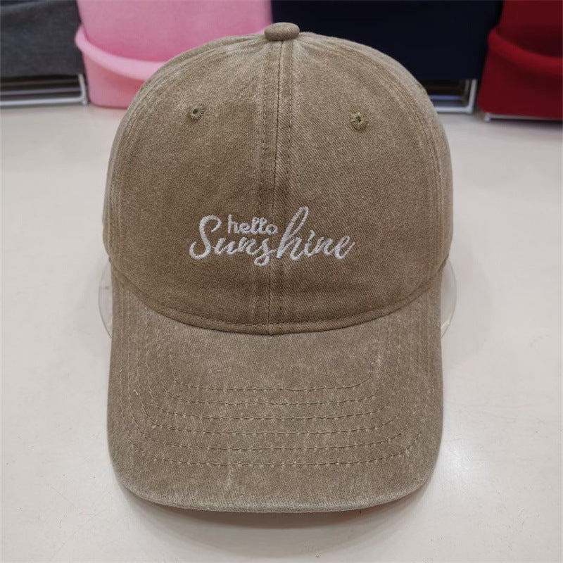 Women's Embroidered Cotton Baseball Cap Bowlift