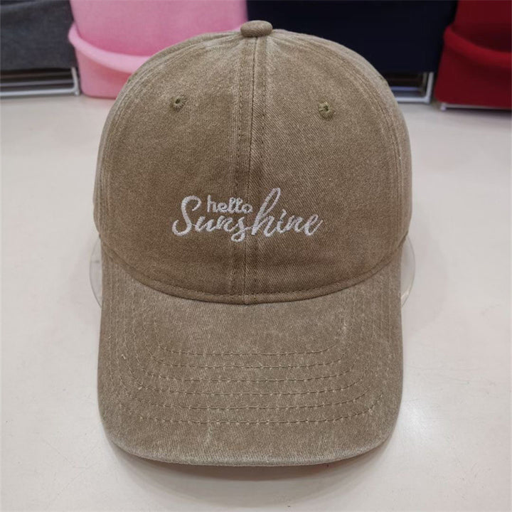 Women's Embroidered Cotton Baseball Cap Bowlift