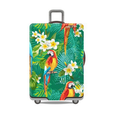 Tropical Leaf Print Hard Shell Luggage Bowlift