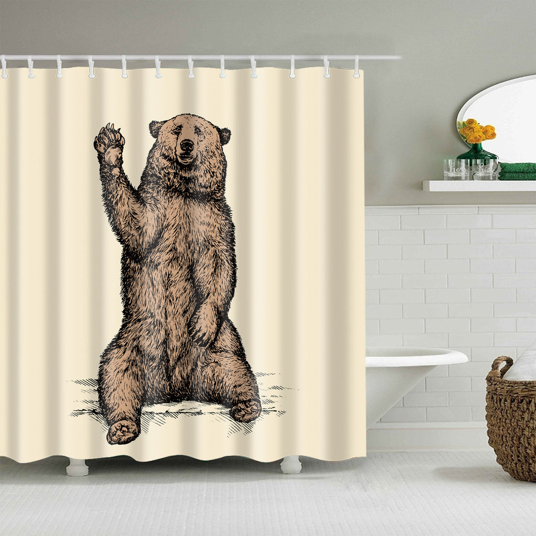 Floral Patterned Bathroom Shower Curtain Bowlift